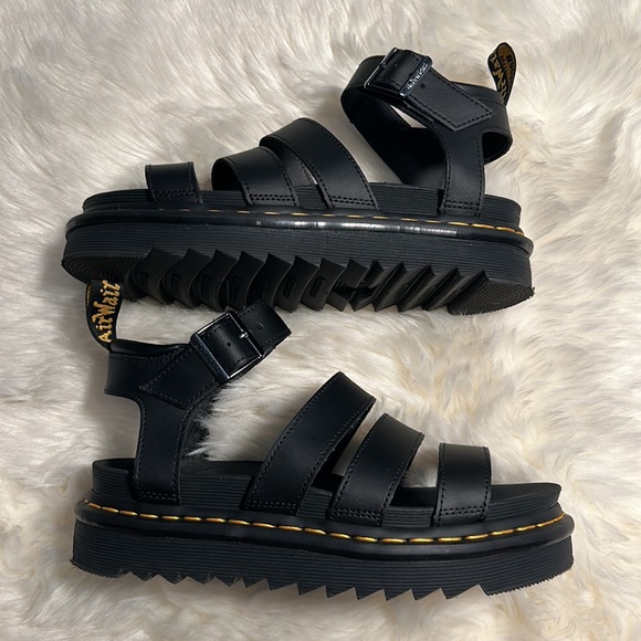 Dr Martens Women's Blaire Hydro Platform Sandals Size 7 Black - Picture 9 of 14